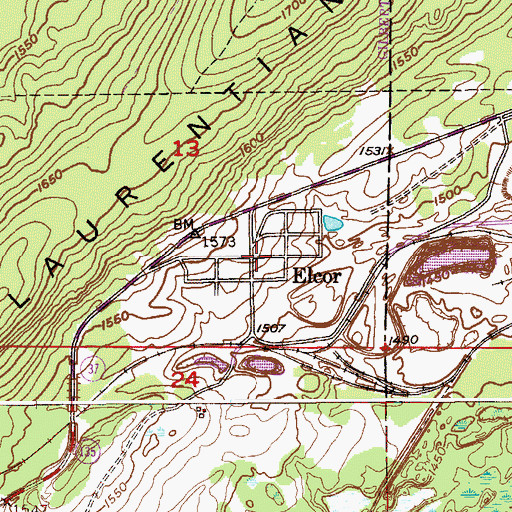 Topographic Map of Elcore Station (historical), MN