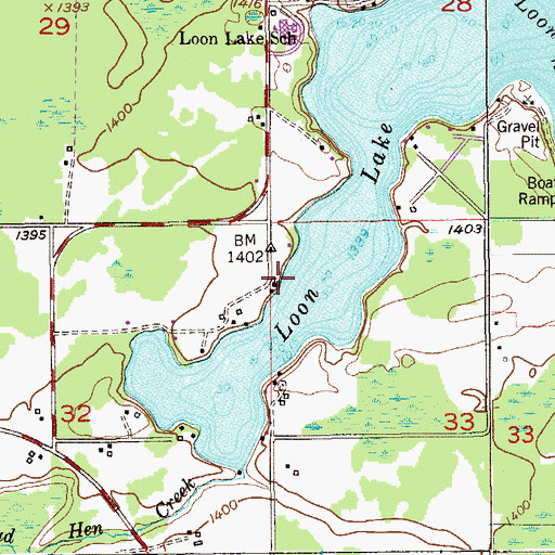 Topographic Map of Saint Marks Lutheran Church, MN