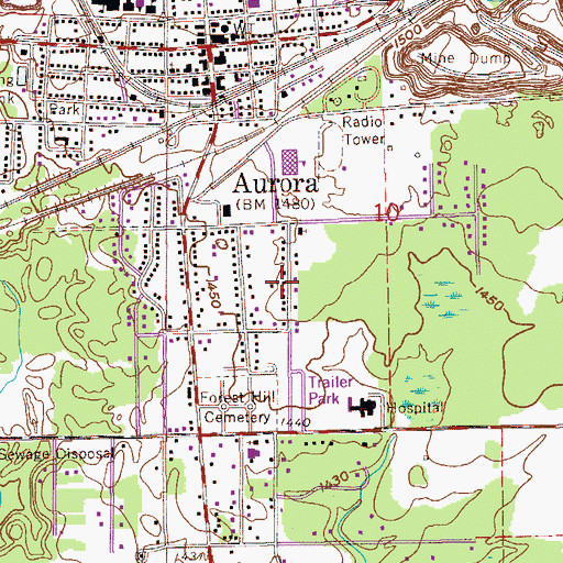 Topographic Map of Our Saviours Lutheran Church, MN