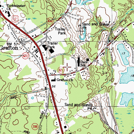 Topographic Map of Dare Professional Park, VA