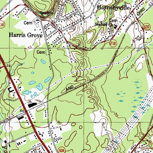 Topographic Map of York River Commerce Park, VA