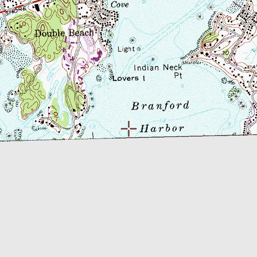 Topographic Map of Bird Rock, CT