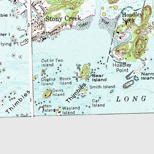 Topographic Map of Mermaid Rock, CT