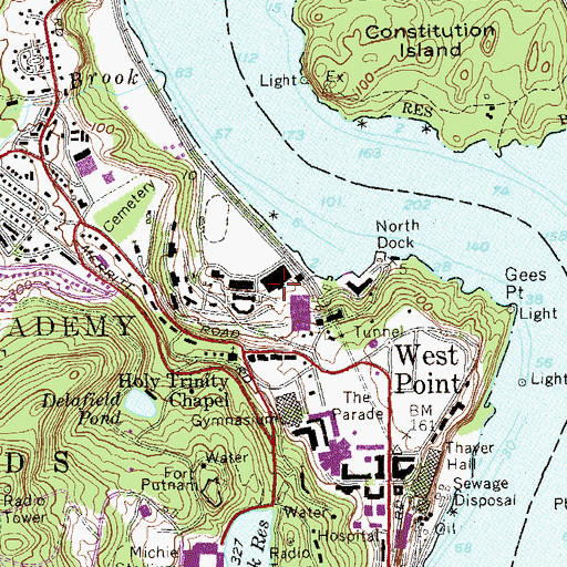Topographic Map of Gillis Field House, NY