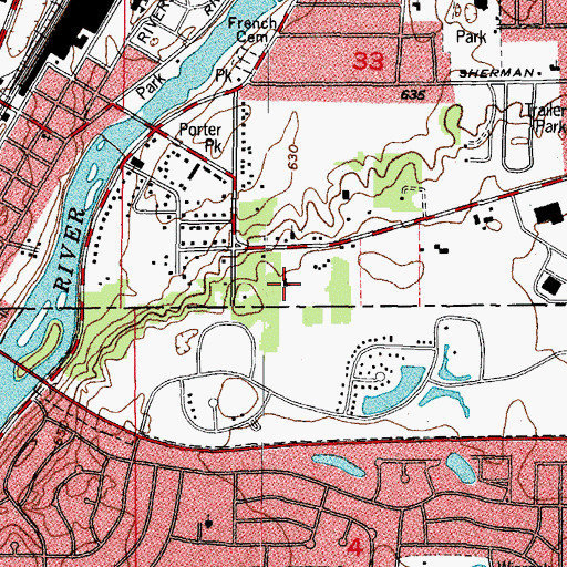 Topographic Map of Pathway Community Church, IL