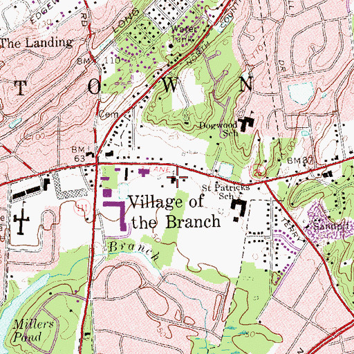 Topographic Map of Smithtown United Methodist Church, NY