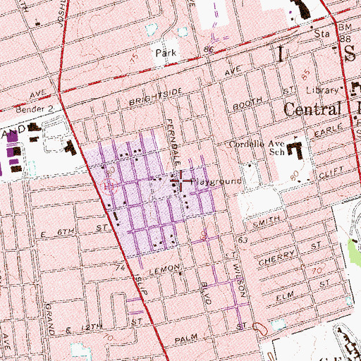 Topographic Map of Christ Pentecostal Church, NY