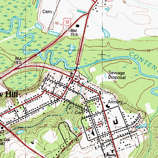 Topographic Map of Greene County Sheriff's Office, NC