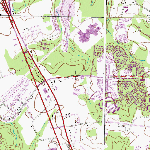 Topographic Map of Olde Mill Christian Academy, MD