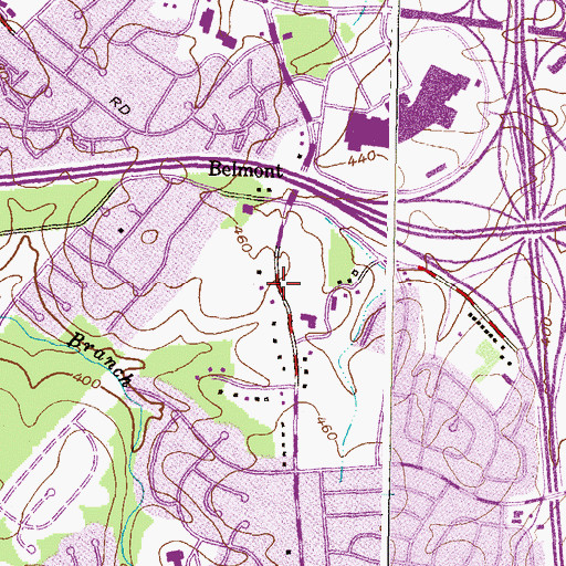 Topographic Map of Grace Bible Baptist Christian, MD