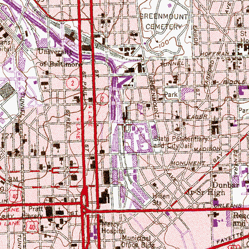 Topographic Map of Eager Street Academy, MD