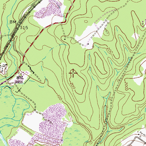 Topographic Map of Piney Orchard Elementary School, MD