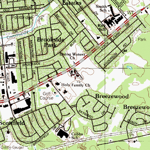 Topographic Map of Newark Revival Tabernacle, DE