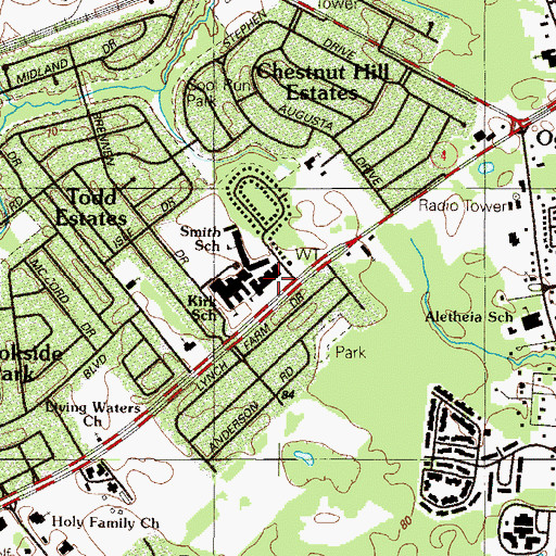Topographic Map of Margaret S Sterck School, DE