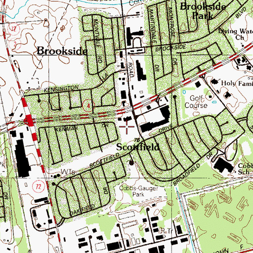 Topographic Map of Chestnut Hill Plaza, DE