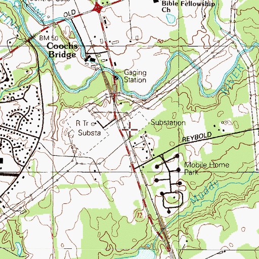 Topographic Map of Dayett Station, DE