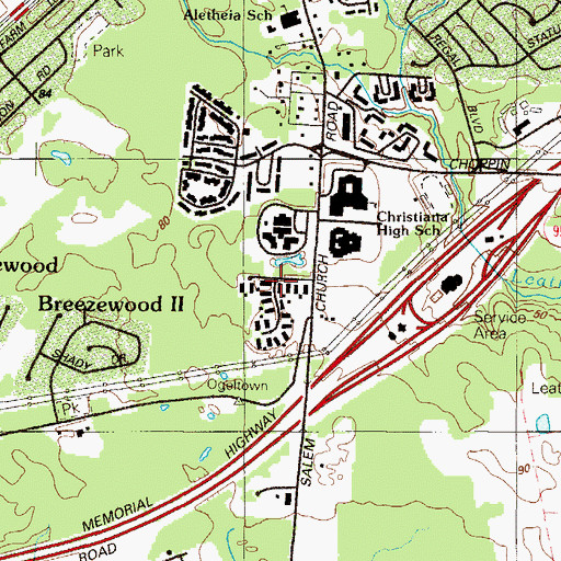 Topographic Map of Marydale, DE
