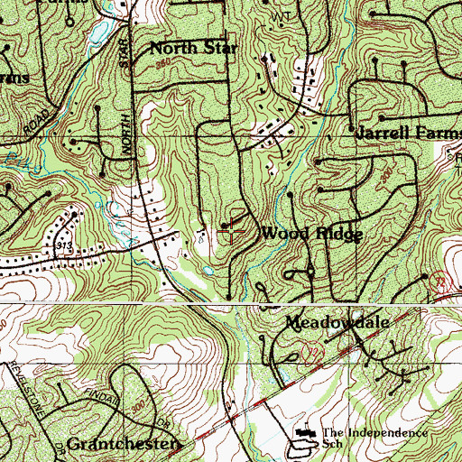 Topographic Map of Wood Ridge, DE