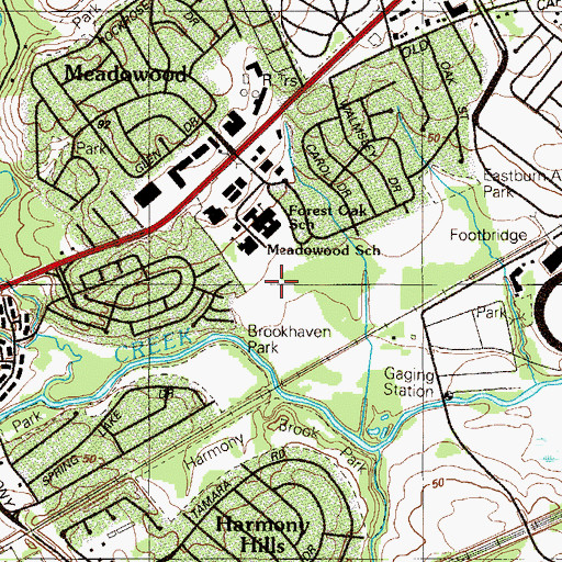 Topographic Map of Eastburn Acres Park, DE