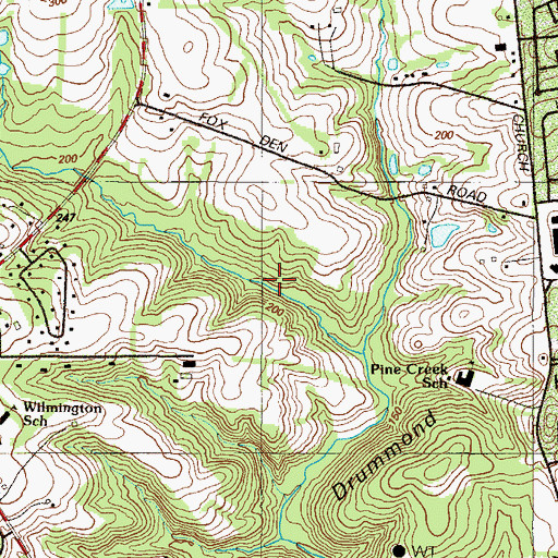 Topographic Map of Middle Run Valley Park, DE