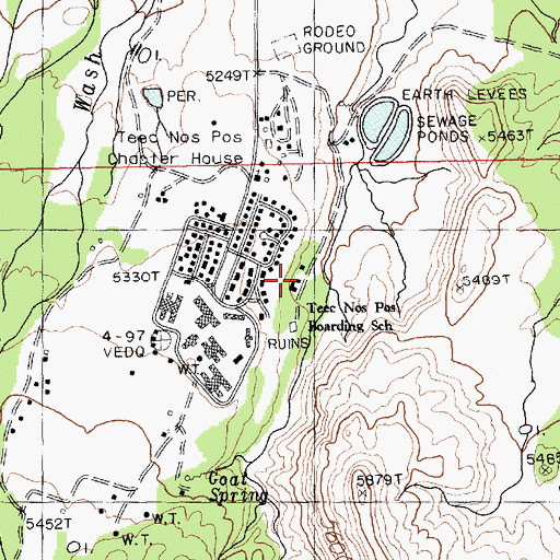 Topographic Map of Navajo Lutheran Missions, AZ
