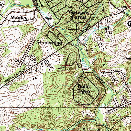 Topographic Map of Runnymeade, DE