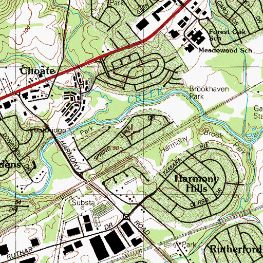 Topographic Map of Sheffield Manor, DE