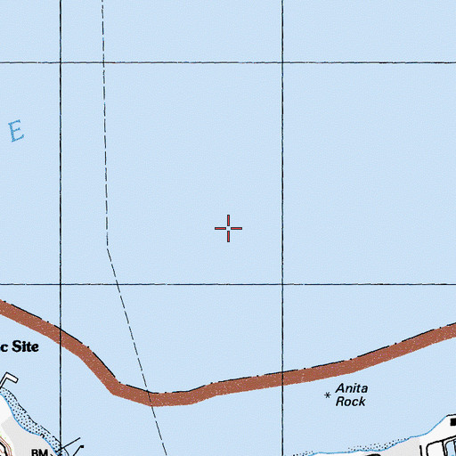 Topographic Map of Anita Rock, CA