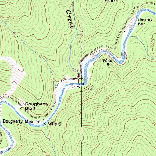 Topographic Map of Big Creek, CA