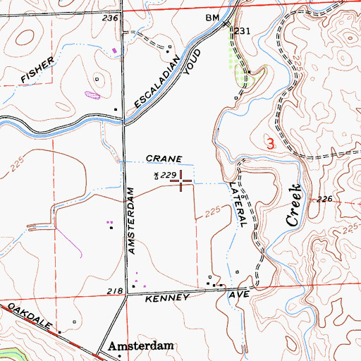 Topographic Map of Crane Lateral, CA
