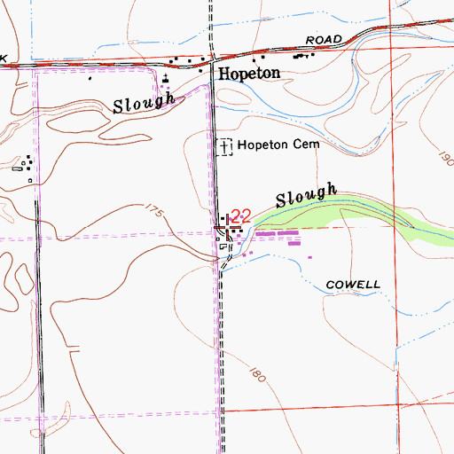Topographic Map of Dana Slough, CA