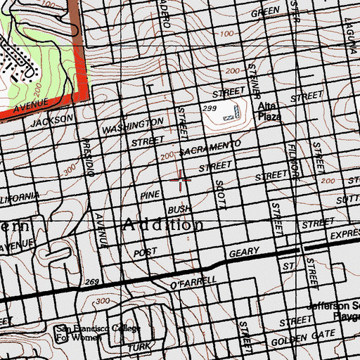 Topographic Map of Dr William L Cobb Elementary School, CA