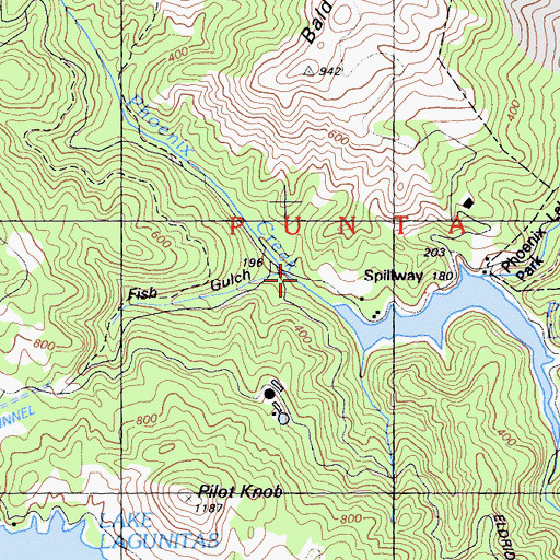 Topographic Map of Fish Gulch, CA