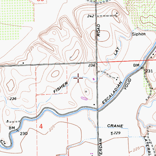Topographic Map of Fisher Lateral, CA