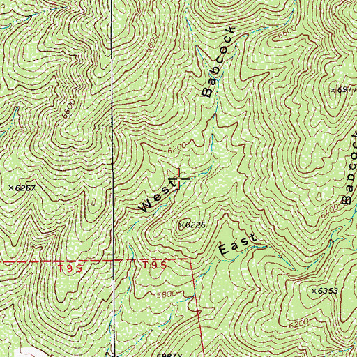 Topographic Map of Babcock Spring, AZ