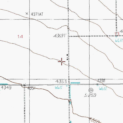 Topographic Map of Banks Ranch, AZ