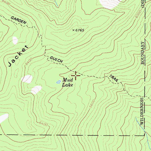 Topographic Map of Garden Gulch Trail, CA
