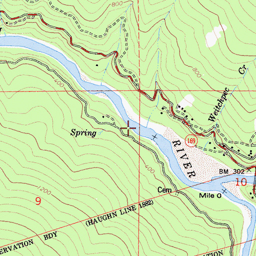 Topographic Map of Gist Creek, CA