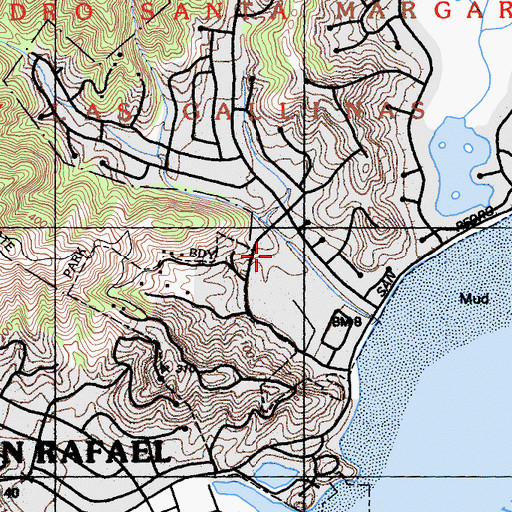 Topographic Map of Glenwood Elementary School, CA