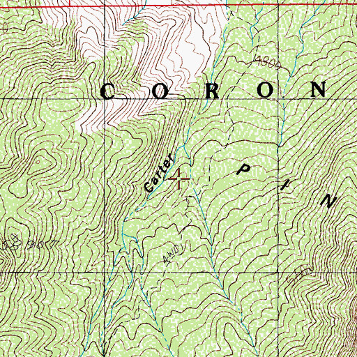 Topographic Map of Carter Canyon Number Thirty four Trail, AZ