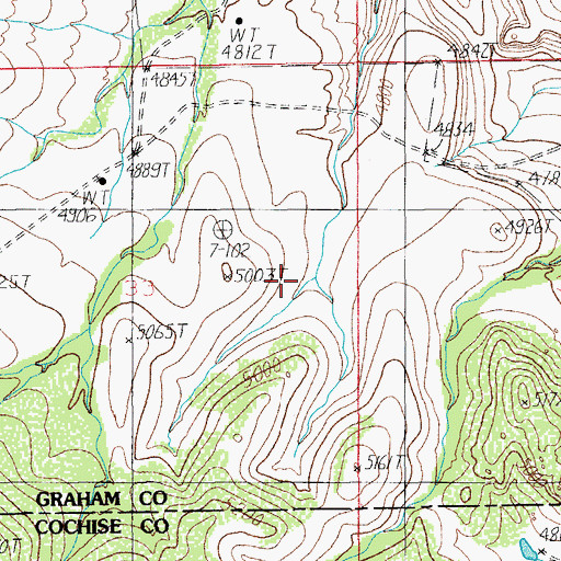 Topographic Map of Lightning Ranch Airstrip (historical), AZ