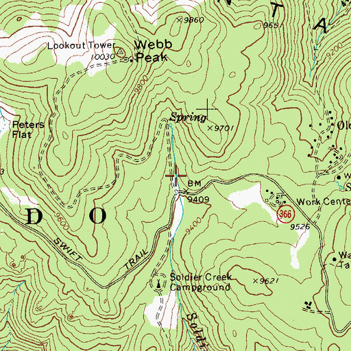 Topographic Map of Los Girls Camp, AZ