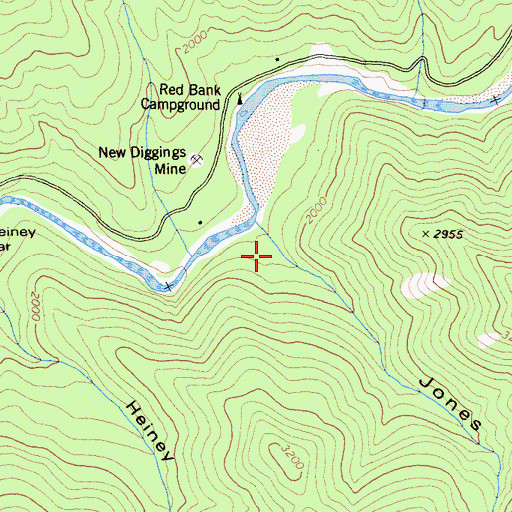 Topographic Map of Jones Gulch, CA