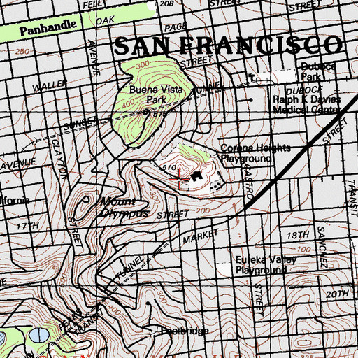 Topographic Map of Junior Museum, CA