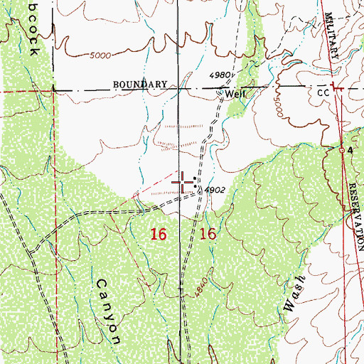 Topographic Map of Stanberry Ranch, AZ