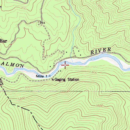 Topographic Map of Merrill Creek, CA