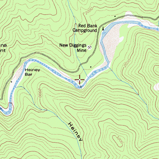Topographic Map of Olsen Creek, CA