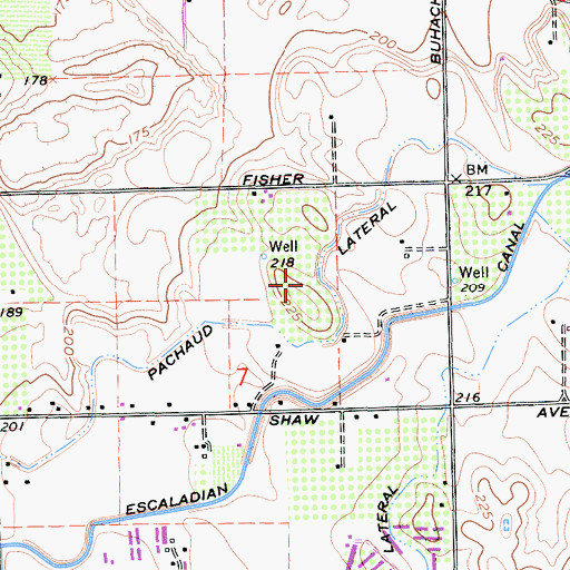 Topographic Map of Pachaud Lateral, CA