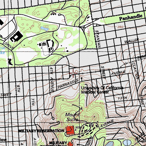 Topographic Map of Polytechnic High School (historical), CA