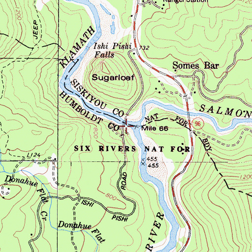 Topographic Map of Salmon River, CA